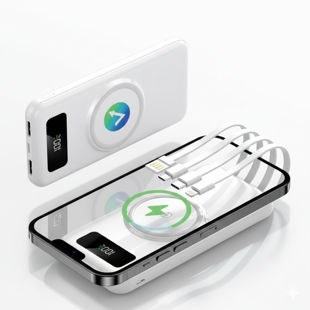 4 en 1 Wireless 20.000 mAh - Blanco